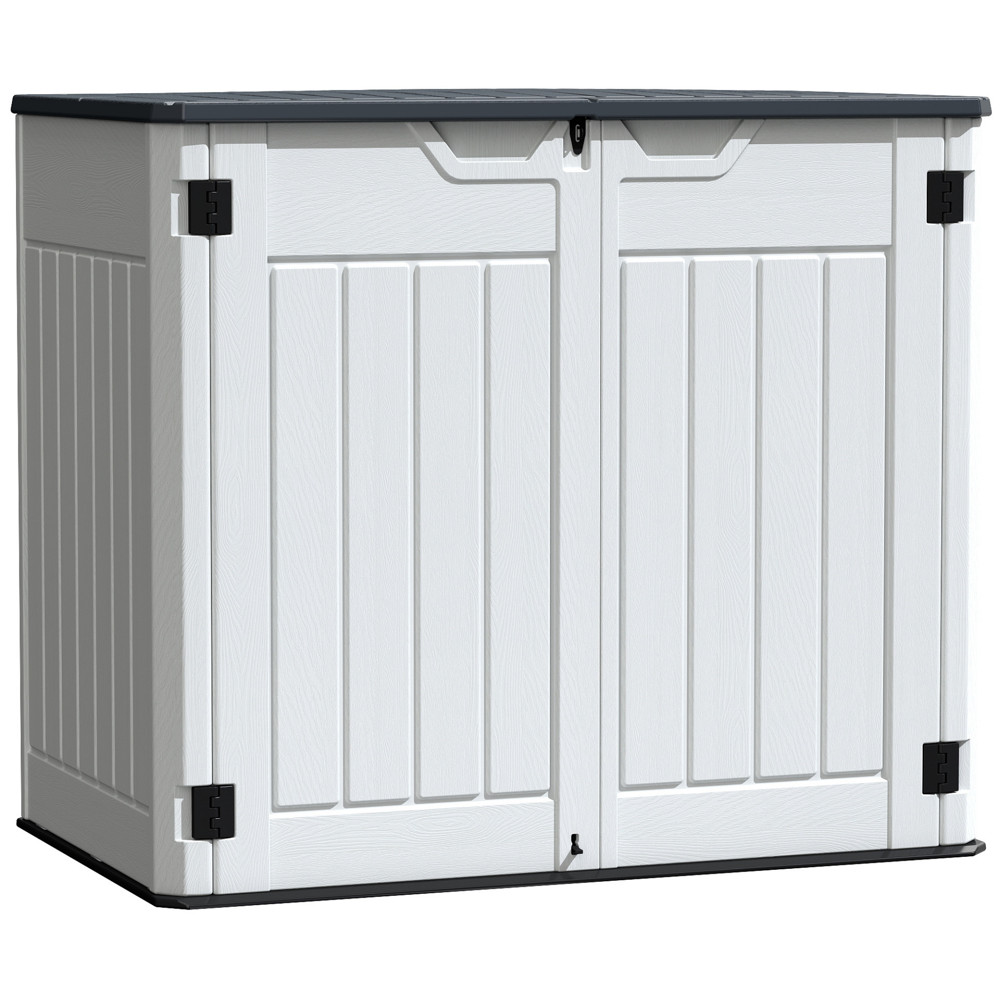 EHHLY 47 Cuft Outdoor Storage Shed with Floor, w/o Shelf